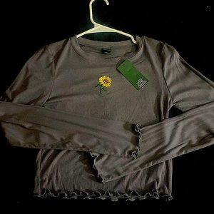 Wild fable , small grey long sleeve mid length shirt